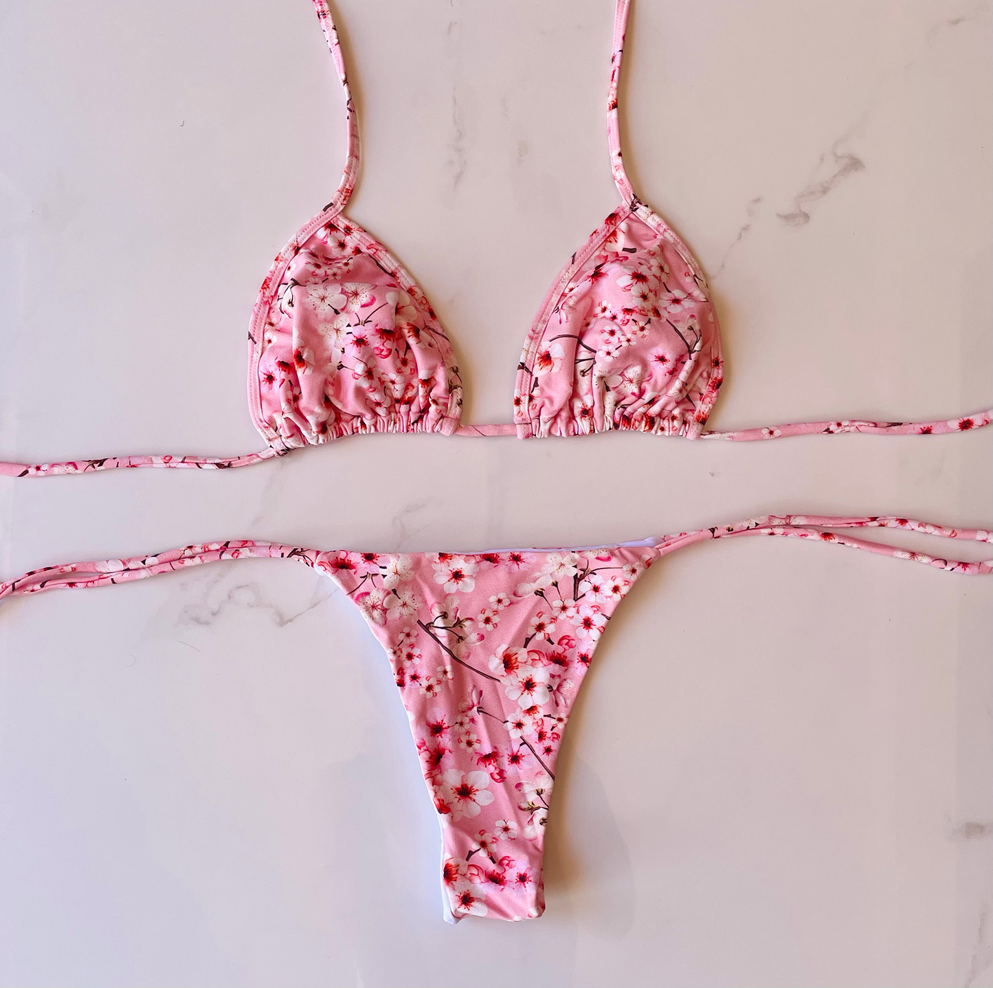 Cherry Blossom Brazilian Bikini - Thong