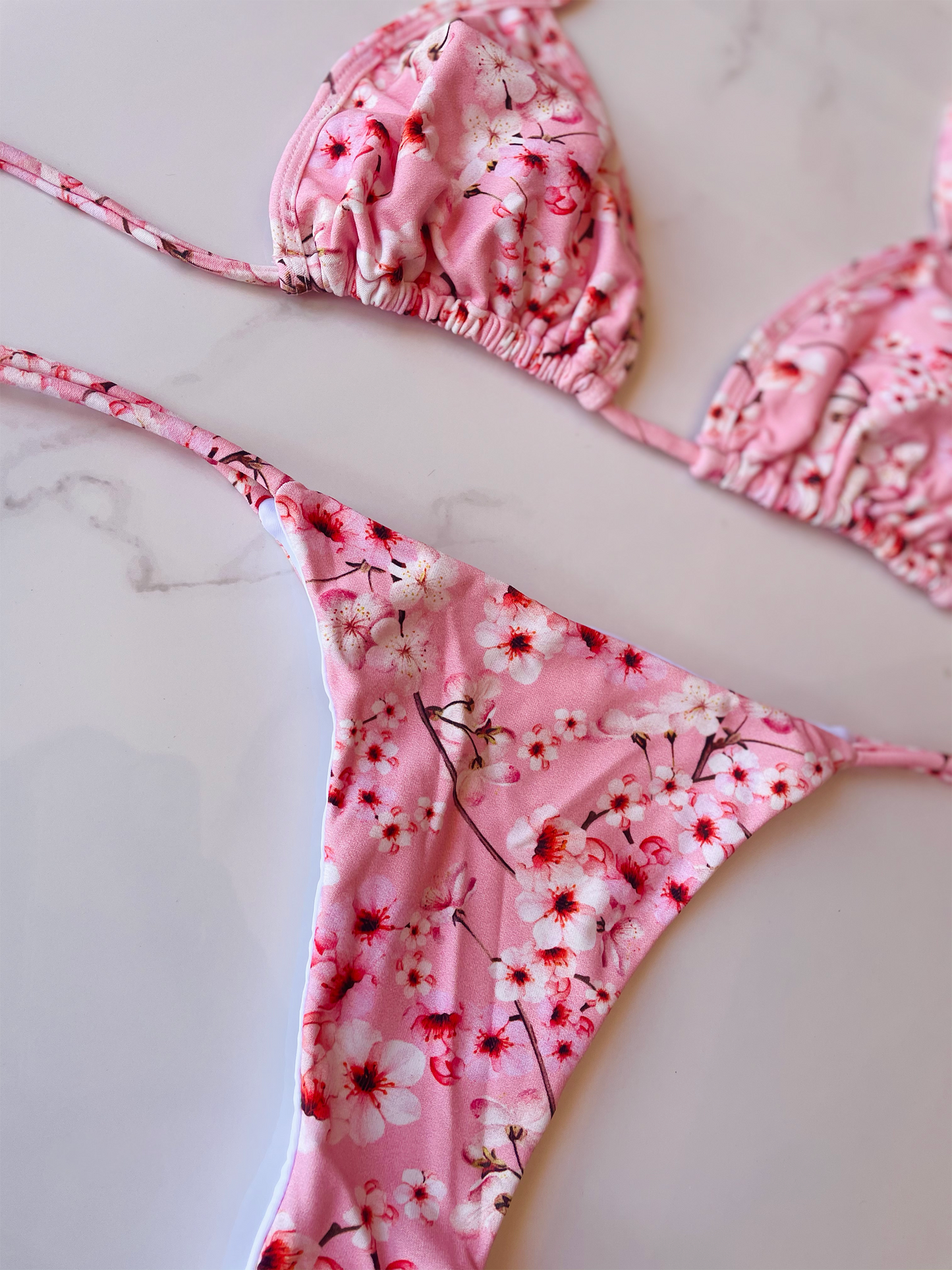 Cherry Blossom Brazilian Bikini - Thong