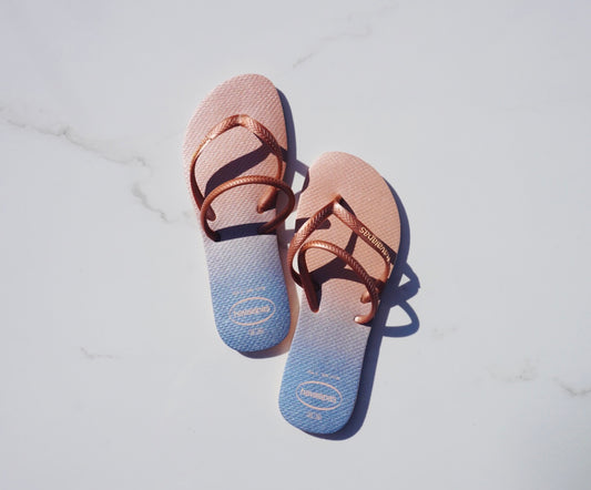 Gradient Blue & Gold Sandals Havaianas