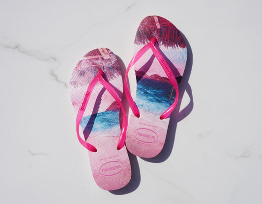 Slim Paisage Flip Flops Candy Pink Havaianas