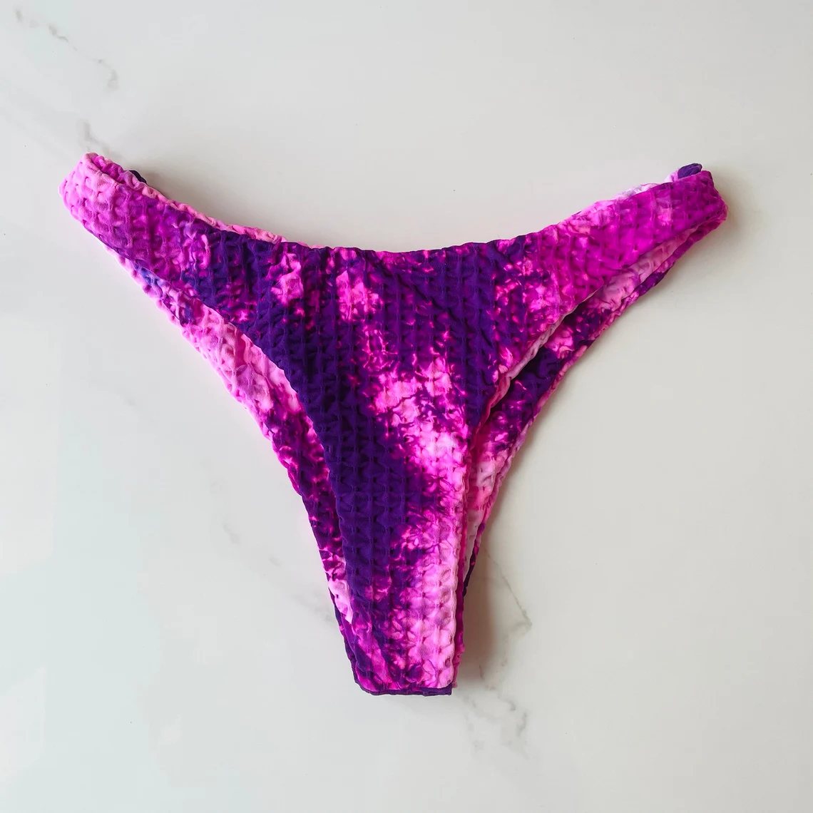 Pink & Purple Tie Dye Brazilian Bikini